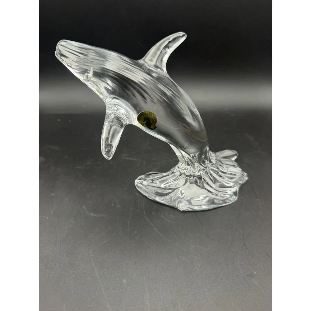 Waterford Crystal Glass Breaching Humpback Whale Figurine